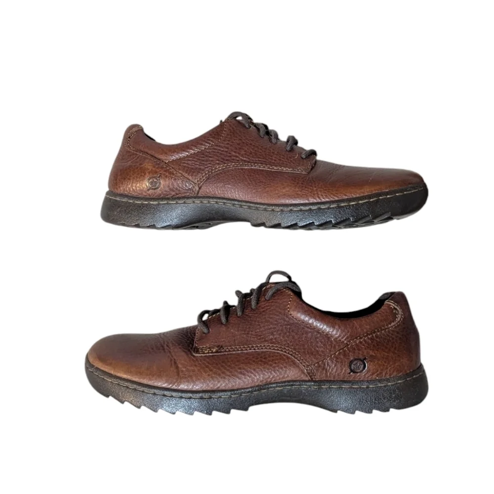 Born Oxford Brown Pebbled Leather size 8.5 Preppy Retro Classic Academia